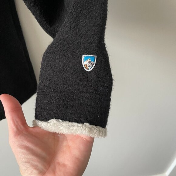 Kuhl Alaska 1/4 Zip Fleece Mock Neck Long Sleeve Pullover Sweater Black Medium - Picture 4 of 6